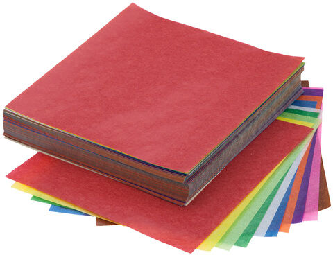 Transparentpapier Faltblätter, bunt, 16 x 16 cm, 600 Blatt
