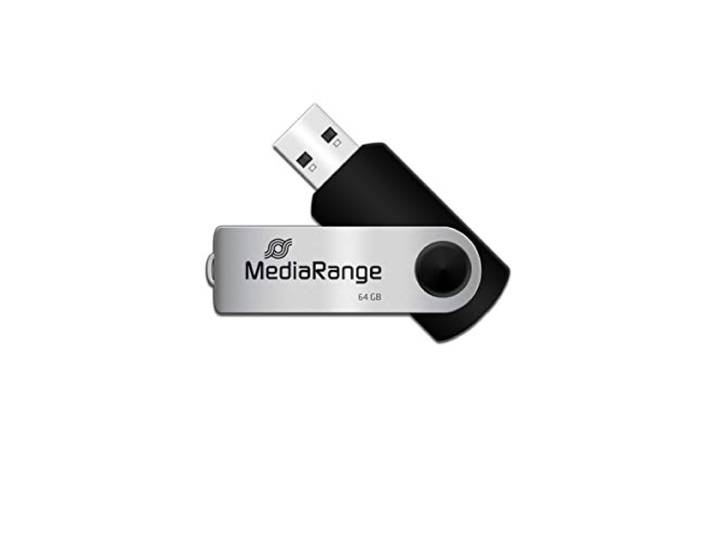 MediaRange MR912 Flexi USB-flashstation 64 GB 15 MB/s USB 2.0 Zwart-Zilver