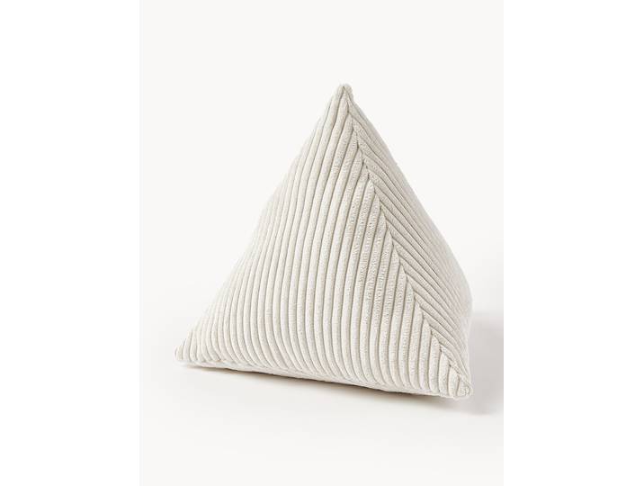 Coussin triangulaire en velours côtelé Kylen
