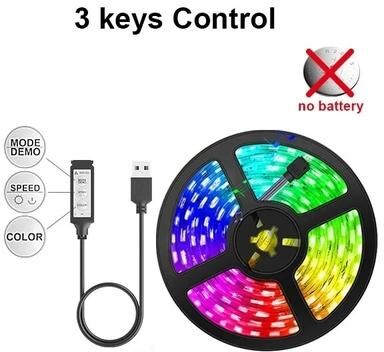 The Handy Homestead 30M WiFi Bluetooth LED Strip Lights   RGB Ice String Lights   USB Plug   Gaming Room Adhesive Tape Band 3 KEY REMOTE None Waterproof 5meter