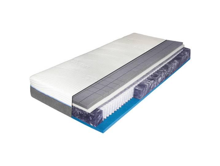 Novel Taschenfederkernmatratze, Weiss, Textil, H2, Füllung: Vlies, 120x200 cm, Härtegradauswahl, Bezug abnehmbar/waschbar, atmungsaktiv, aktive Schulterzone, alternative Grössen erhältlich, Schlafzimmer, Matratzen, Matratzen