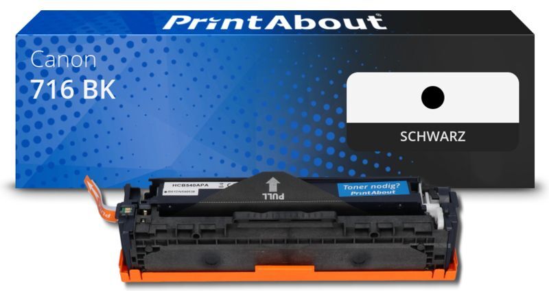 PrintAbout Toner kompatibel mit Canon 716 BK - Schwarz - Hohe Kapazität