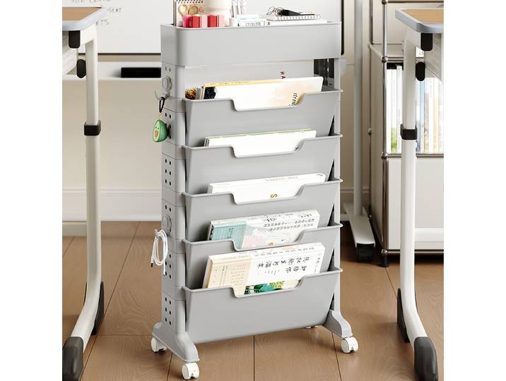 Étagère de rangement pour livres - Bibliothèque étudiante de type espacement pour bureau de classe - Étagère de rangement pour bord de bureau - Organisateur portable pour manuels scolaires