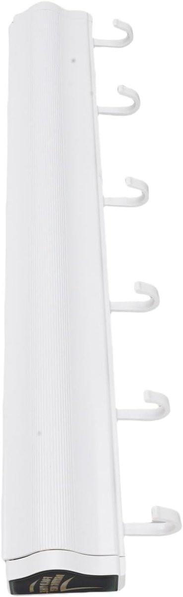 Wit intrekbaar wandgemonteerd droogrek voor de badkamer of het balkon, 45 cm