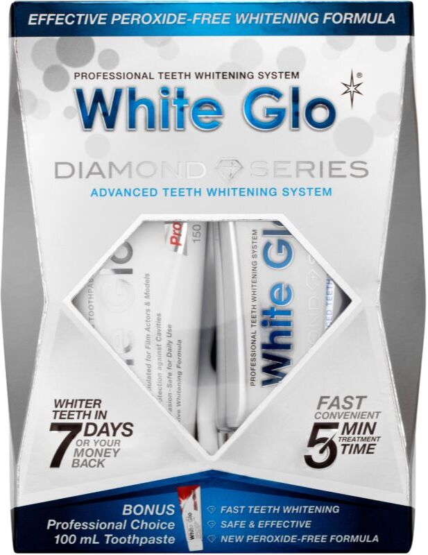 White Glo Diamond Series Whitening System kit de blanchiment dentaire