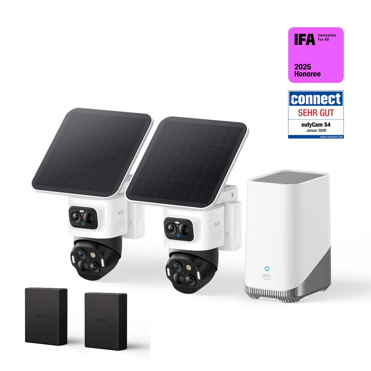 eufyCam S4 - 2 Kamera Set mit Ersatzakku