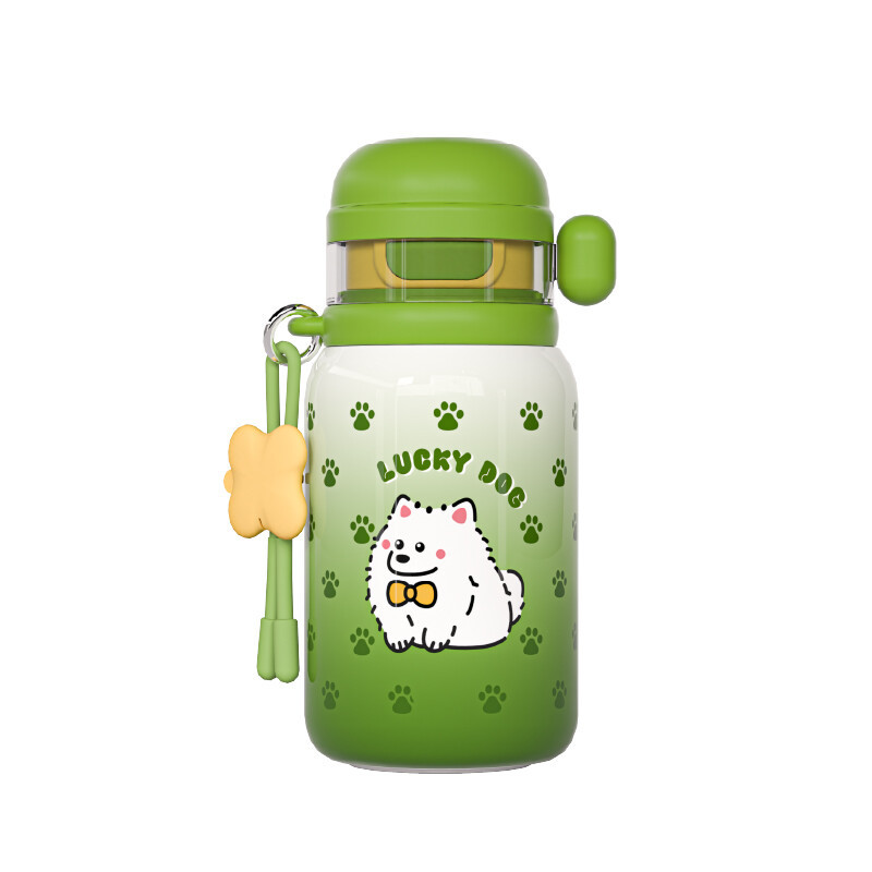 BUFFi5 JOY 316L RVS thermosfles voor kinderen, 550 ml, groen