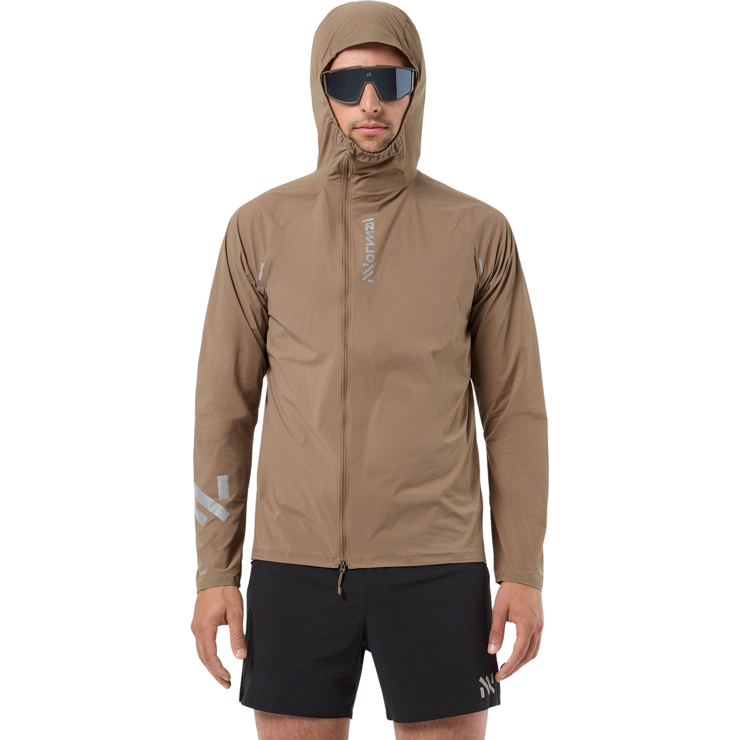 NNormal Trail Wind Herren Laufjacke braun Größe L Trailrunning | Laufen Klein verpackbar