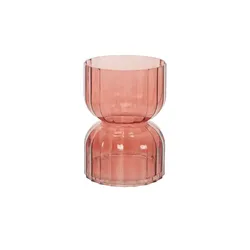 HOME STORY Vase   , rot , Glas , Maße (cm): H: 22,5  Ø: 16