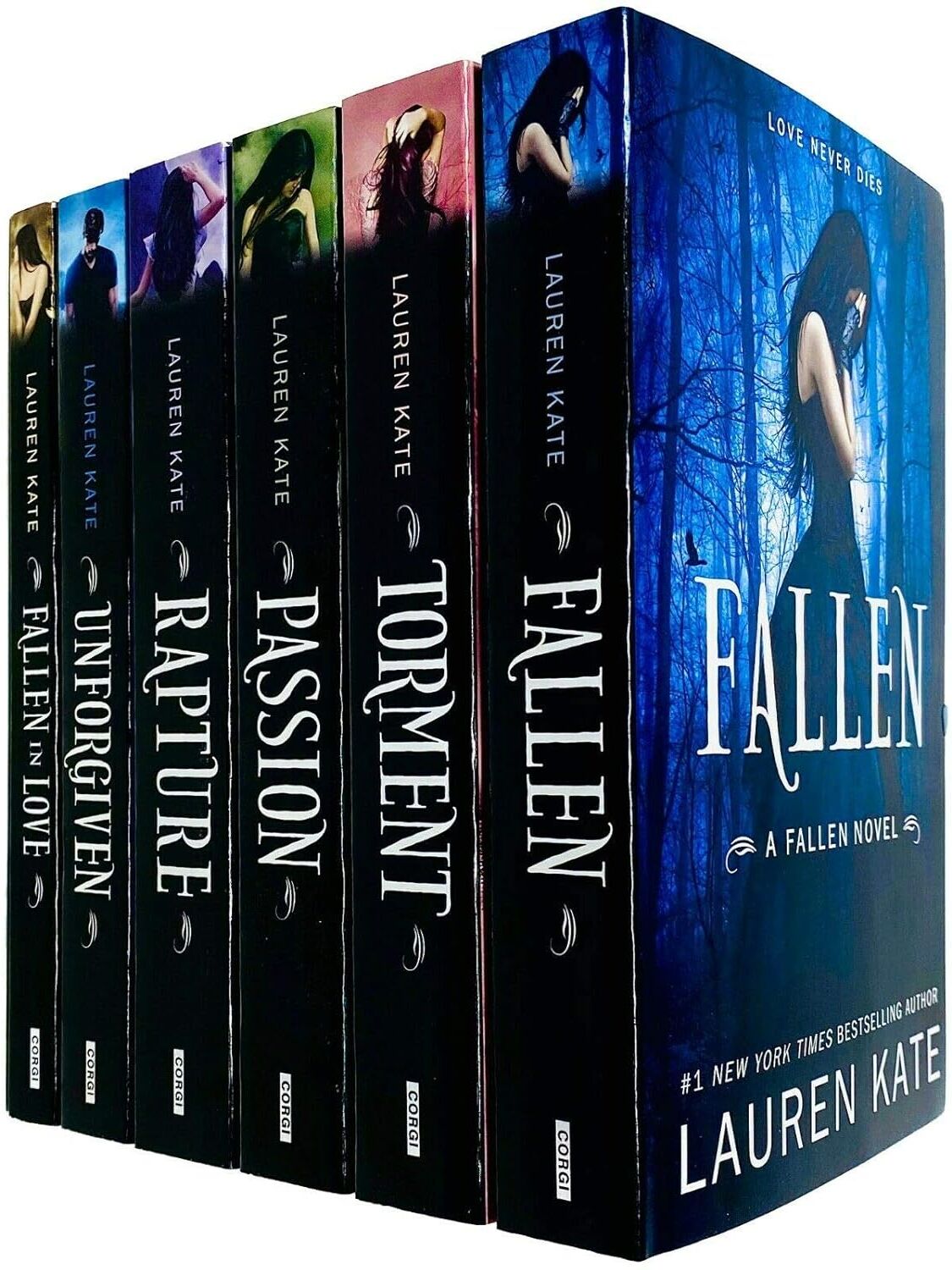 Corgi Lauren Kate Fallen Series 6 Books Collection Set (Fallen, Torment, Passion, Rapture, Unforgiven, Fallen in Love)
