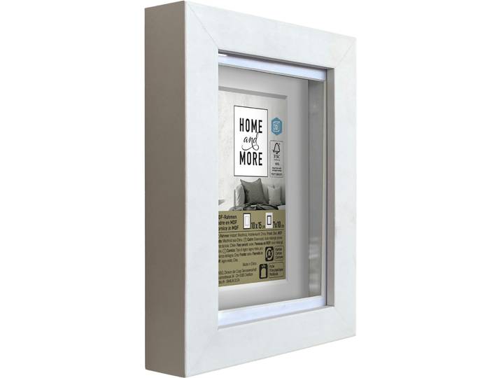 Home and More Bilderrahmen PPT 3D 10 x 15 cm Weiss MDF
