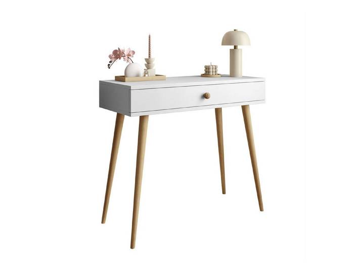 Lookway Konsolentisch HARMONY elegante Konsole im skandinavischen Stil mit Schublade (1x Konsole), Breite: 90 cm, Tiefe: 39 cm, Höhe: 80 cm