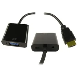 RS PRO HDMI AV-Adapter Male HDMI - Female VGA (HDMI, VGA), Video Adapter, Schwarz