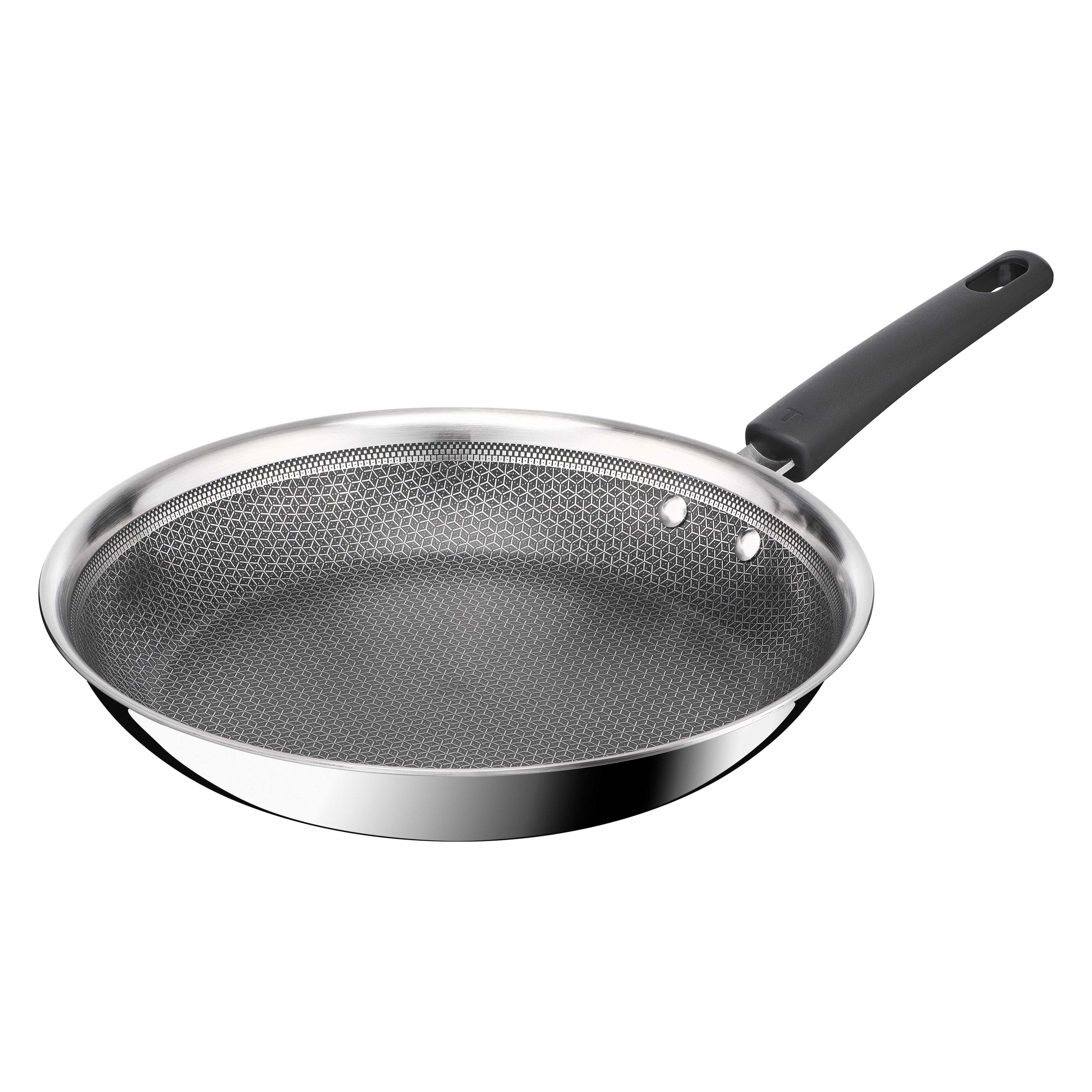 Tefal 28 cm Stainless Steel Non-Stick Frying Pan (Bratpfanne, Edelstahl, 28 x 9.50 cm) (67090304)
