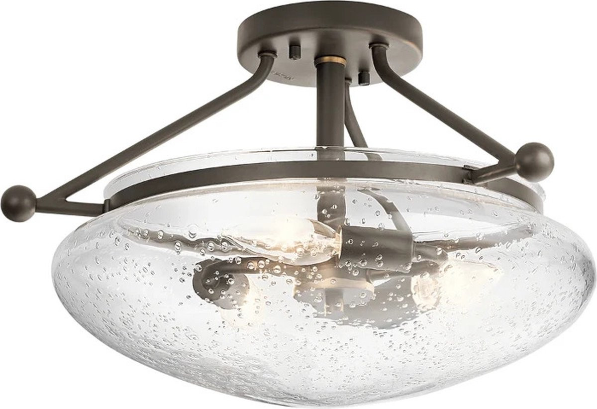 Kichler Belle LED plafondlamp - Olde Bronze - Klassiek rond design
