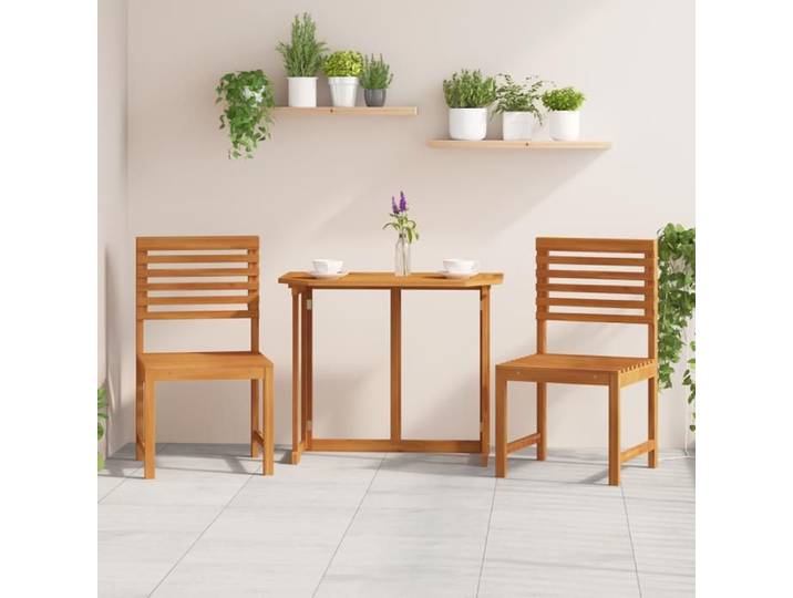 Chaises de jardin sans accoudoirs 2 pcs en bois d acacia costaud