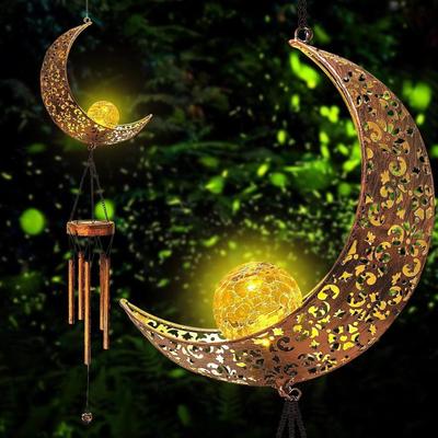 All Categories Goods Solar LED Wind Chimes With Crackle Glass Ball Moon Outdoor Solar Lamp For Garden Decor Solar LED Wind Chimes With Crackle Glass Ball Moon Outdoor Solar Lamp For Garden Decor