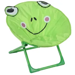 Relaxdays Faltbarer Moonchair für Kinder Weiß,Grün,Rosa