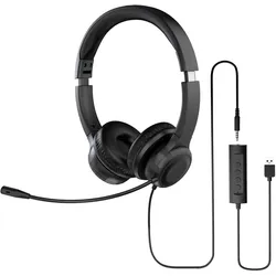 Acer HEADSET Office USB Noir (Kabelgebunden, USB-A), Office Headset, Schwarz