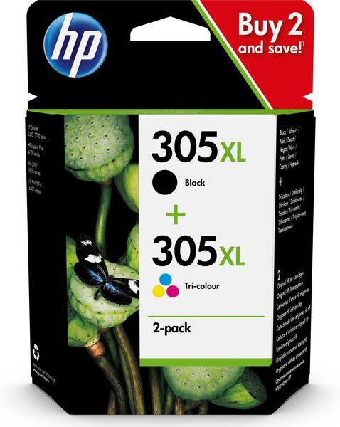 HP 305XL (6ZA94AE) - Schwarz + 3 Farben - Druckerpatrone - Hohe Kapazität - Multipack
