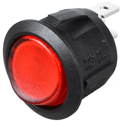 WS R13-112 BNAA - Wippenschalter rund, 1x Ein - Aus, sw/rt