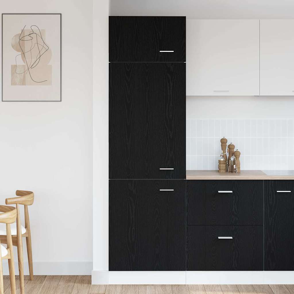 vidaXL Armoire suspendue Lyon Chêne noir 60 x 31 x 207 cm
