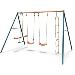 Trigano Metall-Schwingschaukel "MAHO",blau / lachsrot,