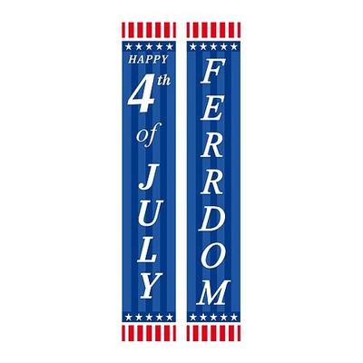 Patriotische Dekorationen 4. Juli Dekorationen Außensaison Hängehängende Amerikanische Flaggenbanner Veranda Schild für Veteranen Gedenktag Arbeitspräsidenten Wahlflagge