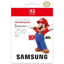 Nintendo Samsung microSD Express Card (256 GB, microSD Express, U3, UHS-I), Speicherkarte, Rot