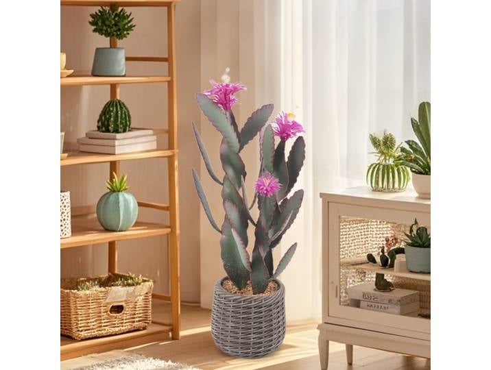 Plante de Cactus artificielle de 92cm, Texture réaliste, Faux Cactus en pot, pour la maison, le jardin, le bureau, décoration de sol