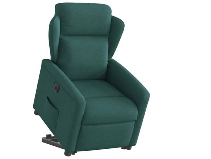 WHOPBXGAD Elektrisch Aufstehhilfe Wohnzimmer Relaxsessel Grün Elektrischer Relaxsessel mit Aufstehhilfe Dunkelgrün Stoff TV-Sessel Liegefunktion 135 Grad