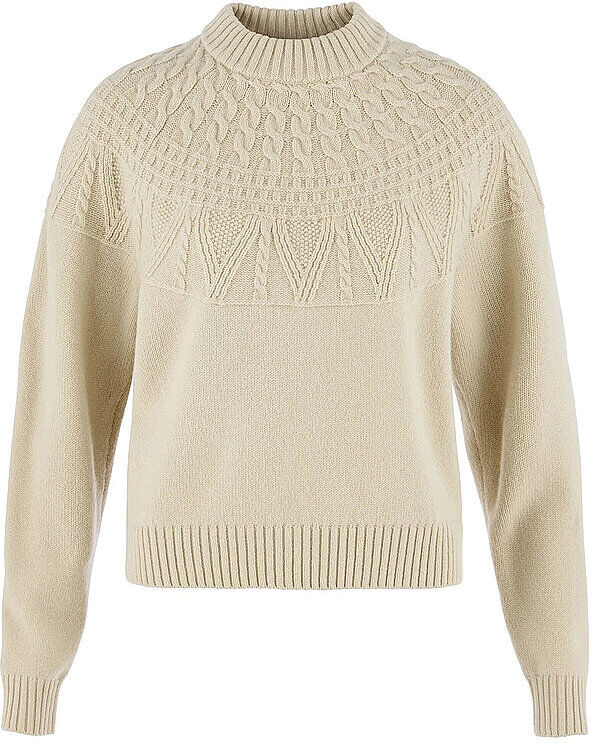 FJÄLLRÄVEN Damen Strickpullover Oevik Solid Wool beige   M W