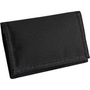 BagBase Portemonnaie BG40, schwaz, aus Polyester, mit Münzfach, 4 Karten- und Ausweisfächer