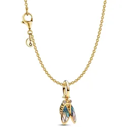 Pandora 21777 Damencollier Geschenkset Goldfarben Zikade, 45 cm