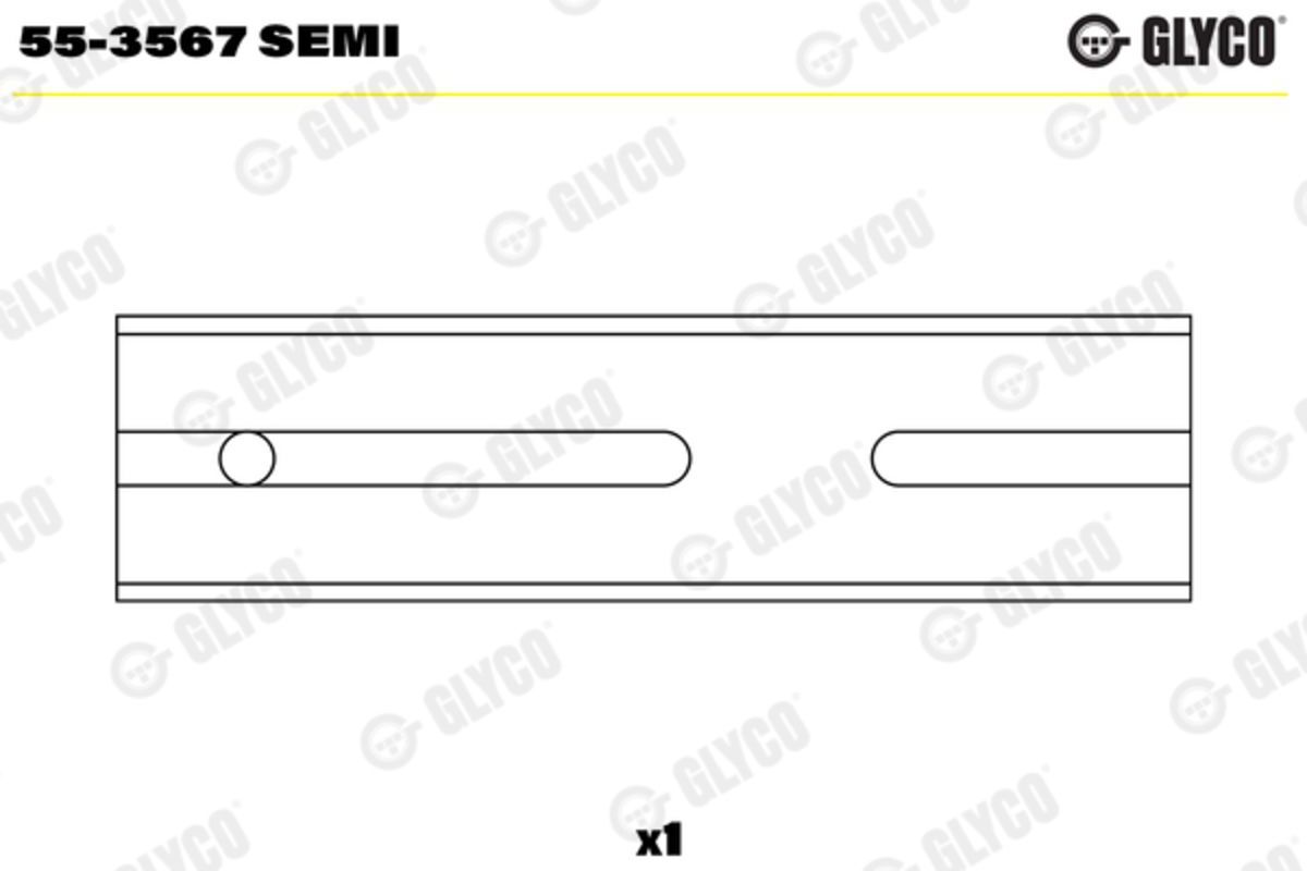 Glyco Boccola cuscinetto, biella 55-3567 SEMI