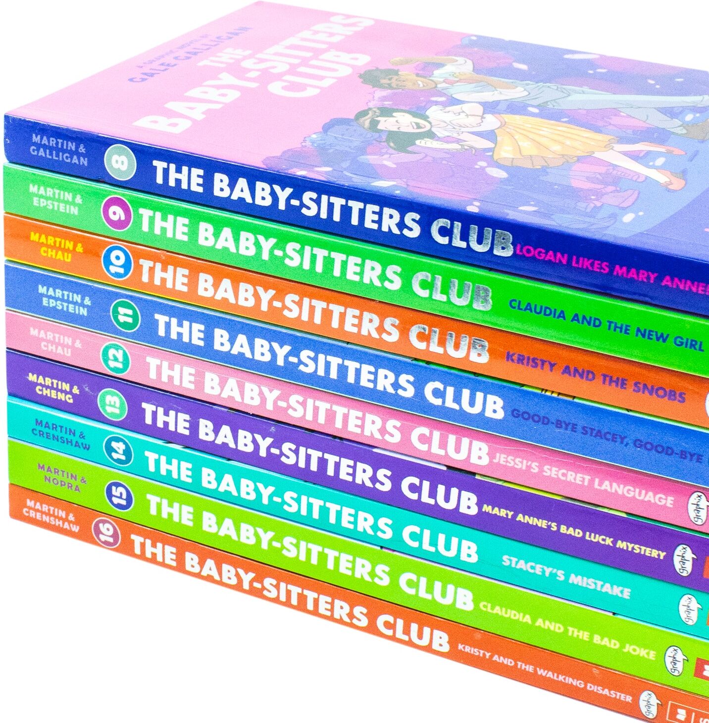 Scholastic Babysitters Club Graphix 8-16 Books Collection Set: Full-Colour Edition (Baby-Sitters Club Graphic Novel) (Logan Likes Mary Anne!, Claudia and the New