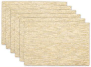 DII Light Grey And Off-White Tonal Recycled Cotton Slubby Rib Placemat (Set of 6) 13x19