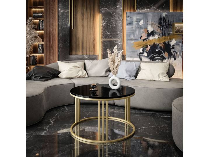 Runder Couchtisch LORI GOLD
