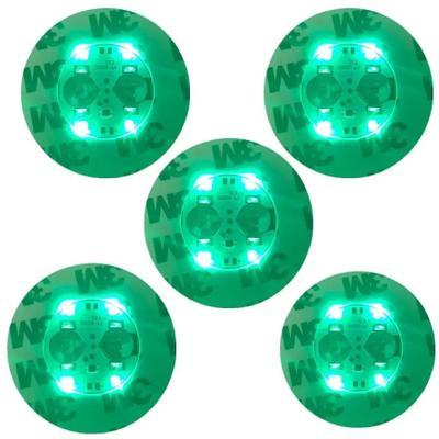 Uplift Picks Light Up Coasters 3 Mode Battery Powered Drink Pads green (5 Pcs) 60mm (with Battery)