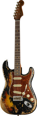Fender 61 Strat Roasted ABCS SH Relic Aged Black over 3 Color Sunburst