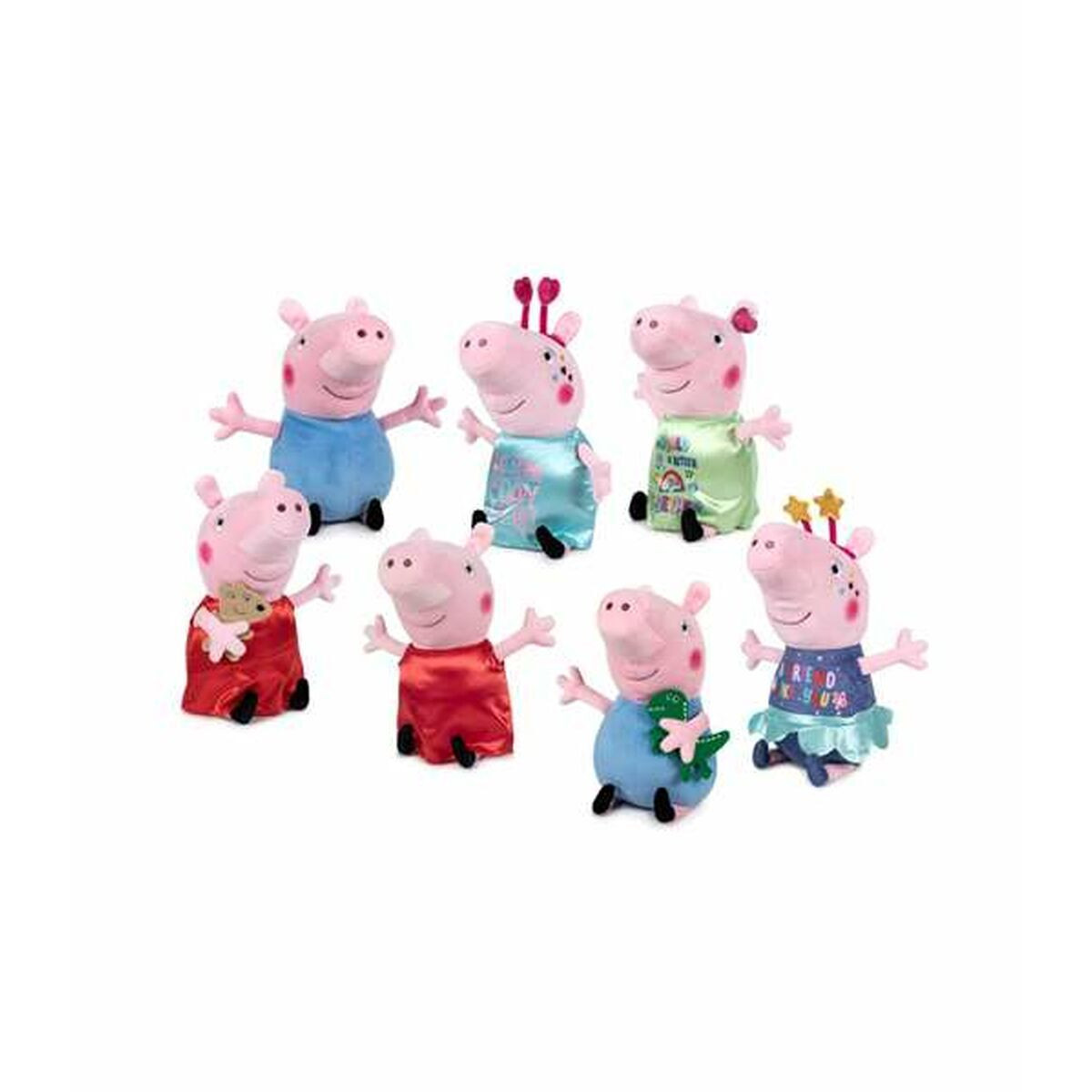 Play by Play Peppa Pig Samen zijn we beter pluche knuffel, 20 cm