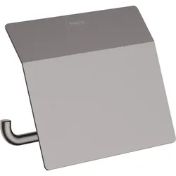 hansgrohe AddStoris Toilettenpapierhalter mit Deckel, 41753340, Farbe: Brushed Black Chrome
