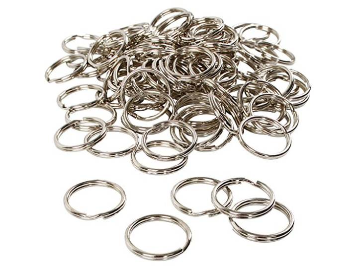 Split Ring, D: 25 mm, 100 stuks