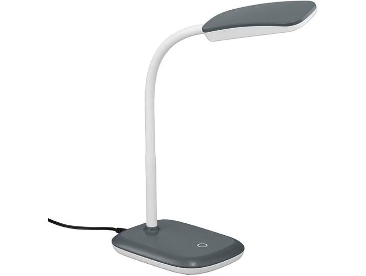 REALITY LEUCHTEN LED Tischleuchte Boa , grau (dunkeltitanfarben), 1, H: 36cm, 1 Stk., Leuchten, LED Tischlampe mit Touchdimmer, Arm flexibel einstellbar, LED Tischleuchte