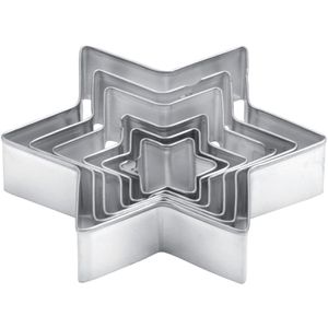 Tescoma Ausstechformen DELICIA, Set, Sterne, aus Metall, verschiedene Größen, 6-teilig