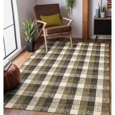 Amer Rugs Tennessee Tartan Plaid Hand-Tufted Wool Rug