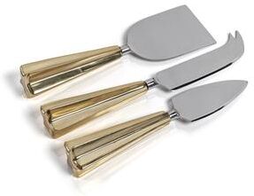 Zodax Two-Tone Star Polished Cheese Knife Set