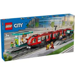 LEGO® CITY 60423 Straßenbahn mit Haltestelle, mehrfarbig