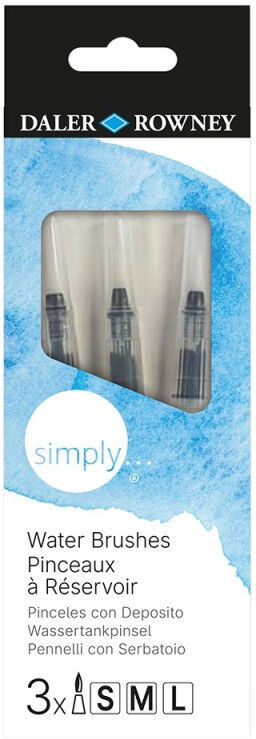 Simply Set 3 Pinceaux S, M, L à réservoir d'eau - Daler Rowney