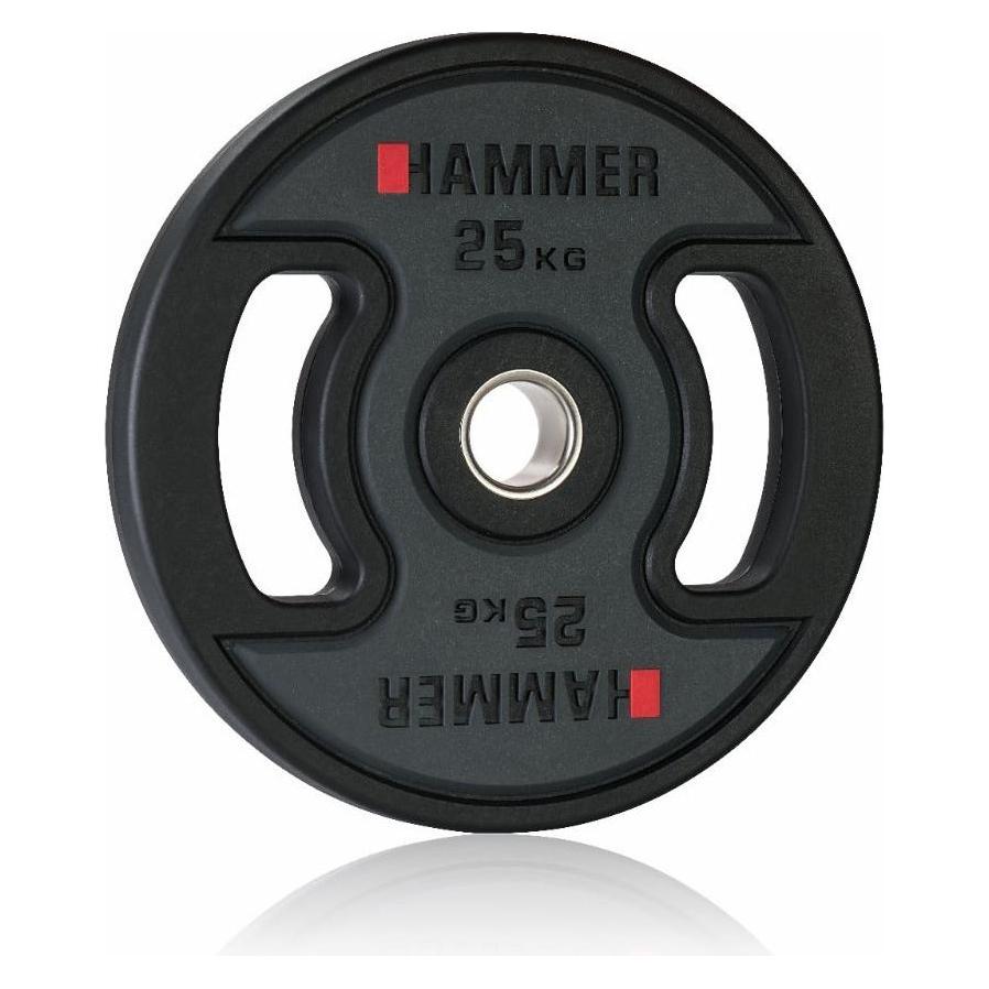 Hammer Fitness Hantelscheibe 50 mm 25 kg, PU (1 x 25 kg) (17046)